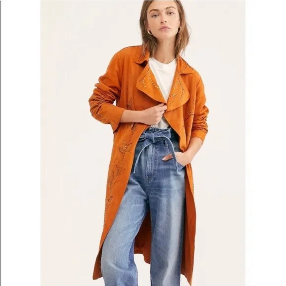Brenda Knight x Free People embellished suede jacket SAMPLE